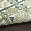 Nourison Home Nordic 4' x 6' Polyester Green Blue Area Rug