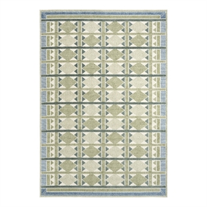 Nourison Home Nordic 5' x 7' Polyester Green Blue Area Rug