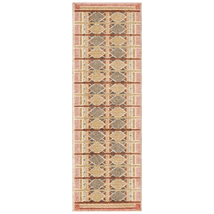 Nourison Home Nordic 6' Runner PolyesterRust Multicolor Area Rug