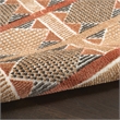 Nourison Home Nordic 6' Runner PolyesterRust Multicolor Area Rug