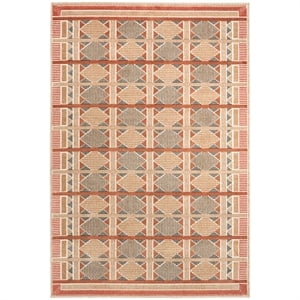 Nourison Home Nordic 4' x 6' Polyester Rust Multicolor Area Rug