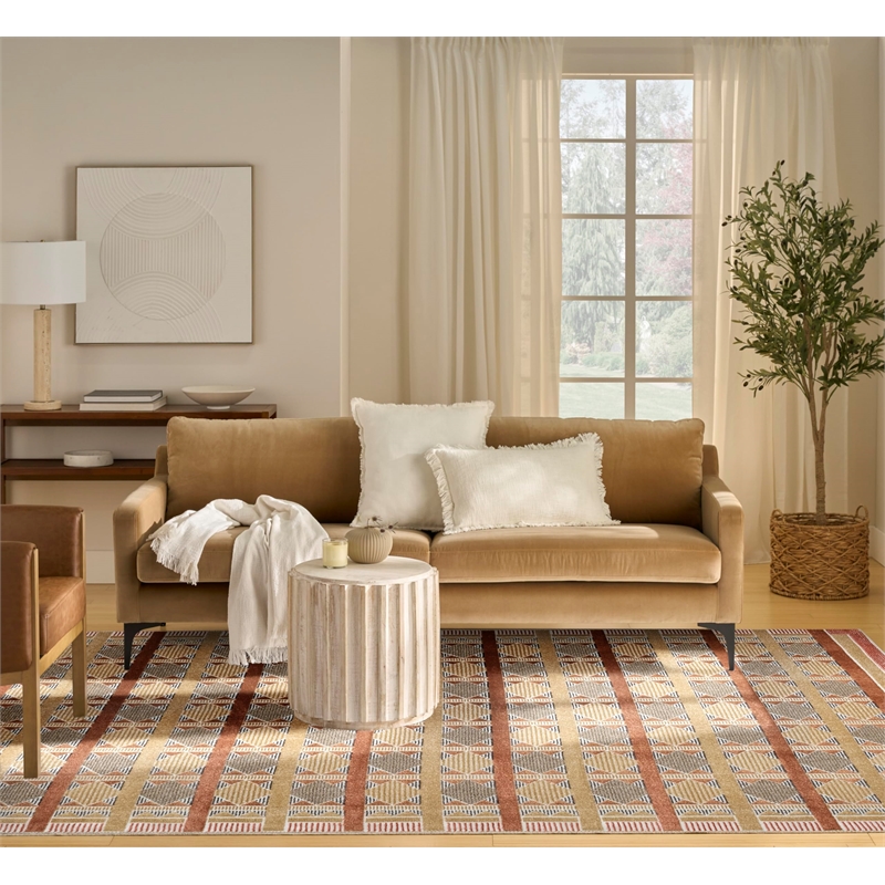 Nourison Home Nordic 8' x 10' Polyester Rust Multicolor Area Rug