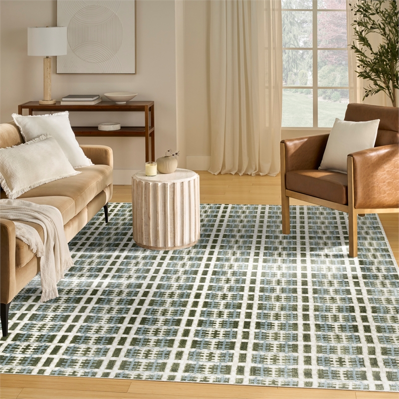 Nourison Home Nordic 8' x 10' PolyesterBlue Green Area Rug