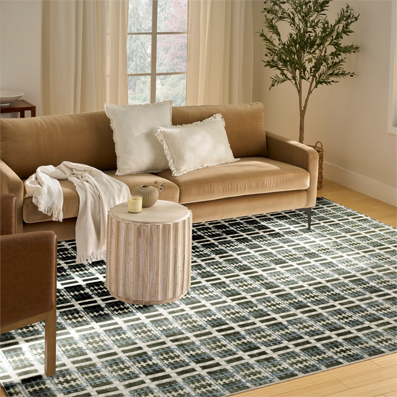Nourison Home Nordic 8' x 10' PolyesterBlue Green Area Rug