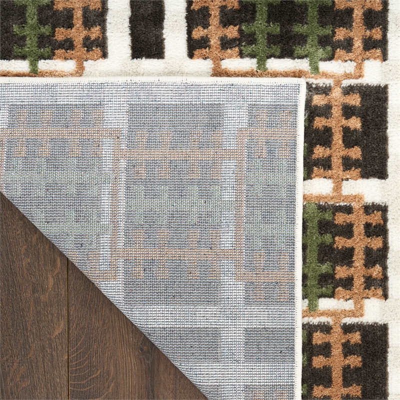 Nourison Home Nordic 5' x 7' Polyester Charcoal Multicolor Area Rug