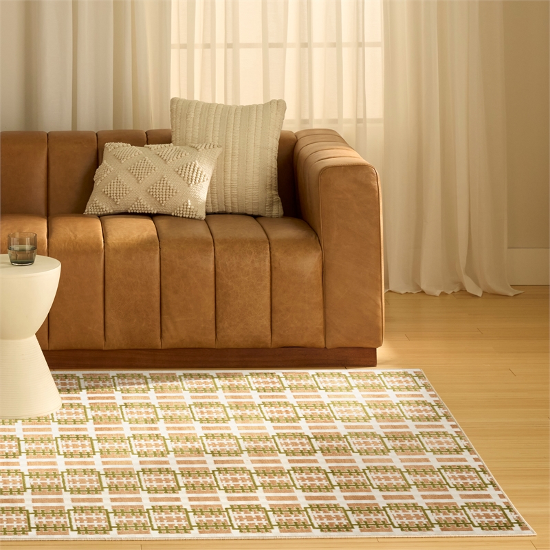 Nourison Home Nordic 4' x 6' Polyester Multicolor Area Rug