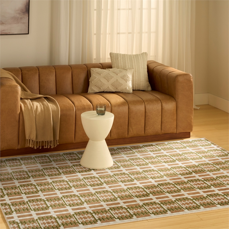 Nourison Home Nordic 4' x 6' Polyester Multicolor Area Rug