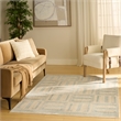 Nourison Home Nordic 5' x 7' Polyester Ivory Blue Area Rug