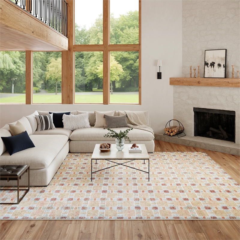 Nourison Home Nordic 8' x 10' Polyester Rust Multicolor Area Rug