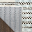 Nourison Home Nordic 6' Runner PolyesterIvory Blue Area Rug