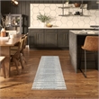 Nourison Home Nordic 6' Runner PolyesterIvory Blue Area Rug