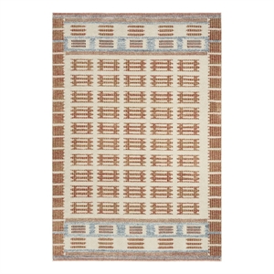 Nourison Home Nordic 4' x 6' Polyester Ivory Rust Area Rug