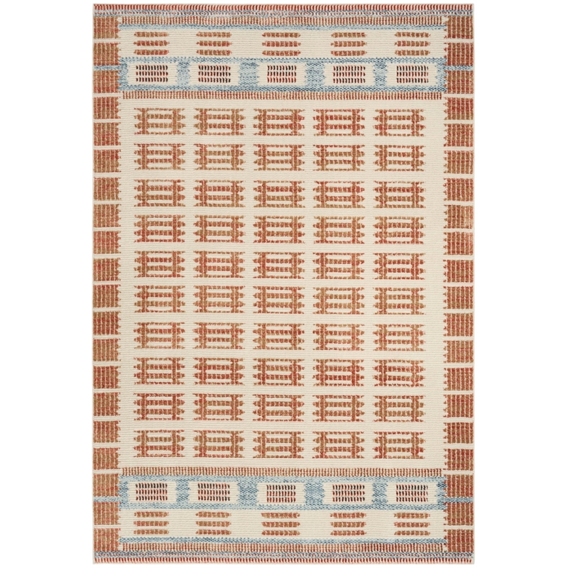 Nourison Home Nordic 5' x 7' Polyester Ivory Rust Area Rug