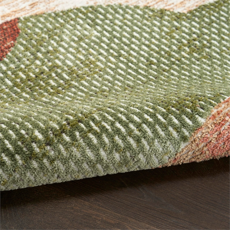 Nourison Home Nordic 4' x 6' Polyester Beige Multicolor Area Rug