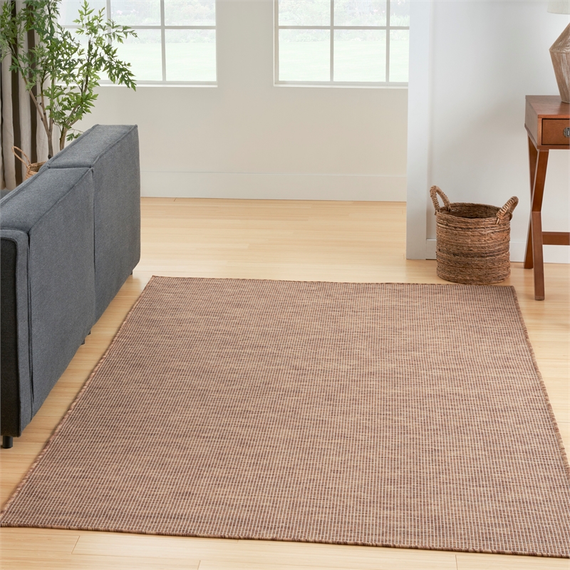 Nourison Positano 6' x 9' Beige Fabric Modern Rug