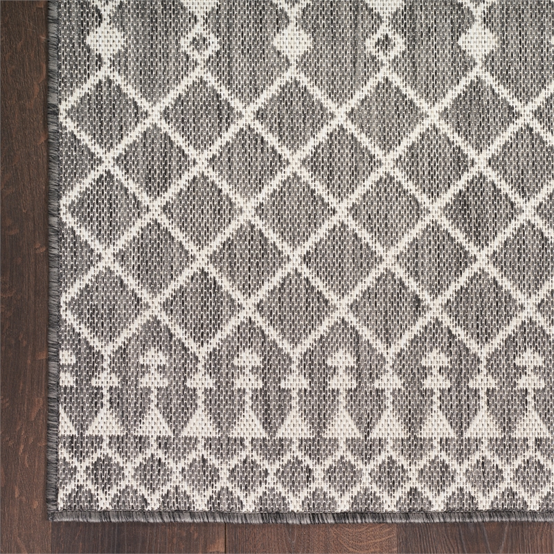 Nourison Positano 9' x 12' Fabric Charcoal Area Rug