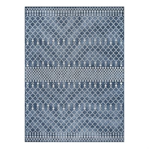 Nourison Positano 9' x 12' Fabric Navy Blue Area Rug
