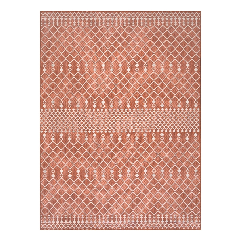 Nourison Positano 9' x 12' Fabric Terracotta Area Rug
