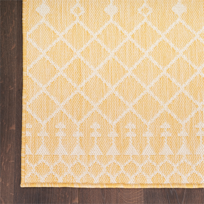 Nourison Positano 9' x 12' Fabric Yellow Area Rug