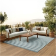 Nourison Positano 7' x 10' Fabric Aqua Ivory Area Rug