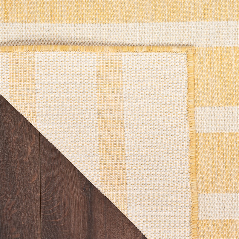 Nourison Positano 6' x 9' Fabric Yelow Ivory Area Rug