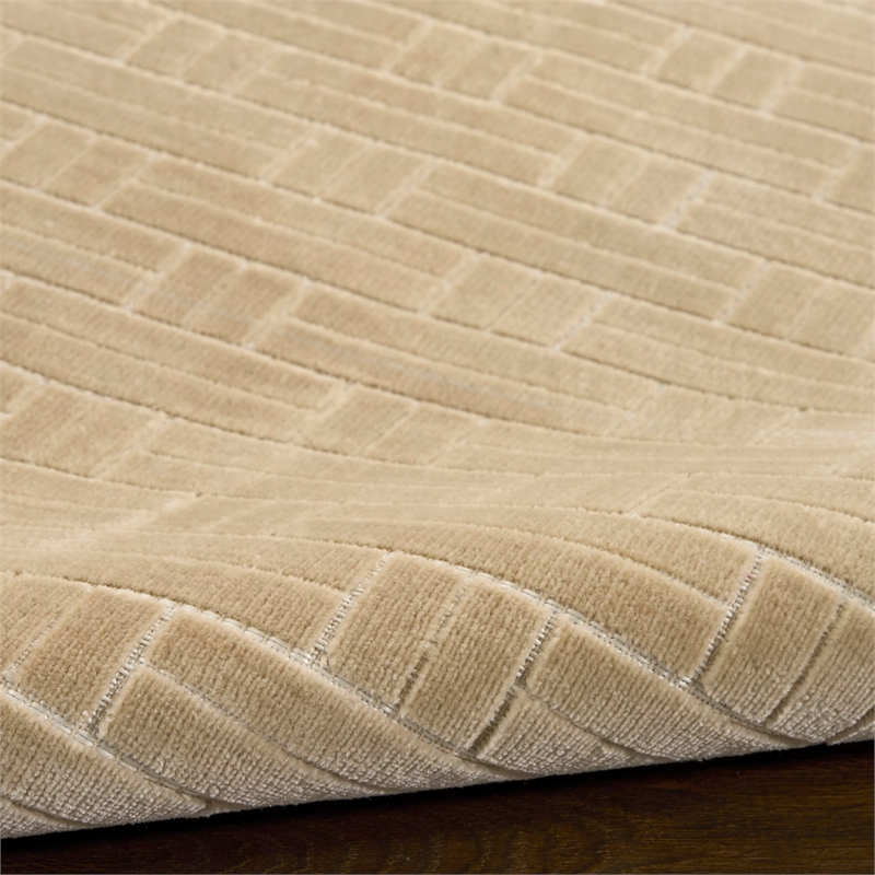 Nourison Home Washable Charm 6' x 9' Polyester Beige Ivory Area Rug
