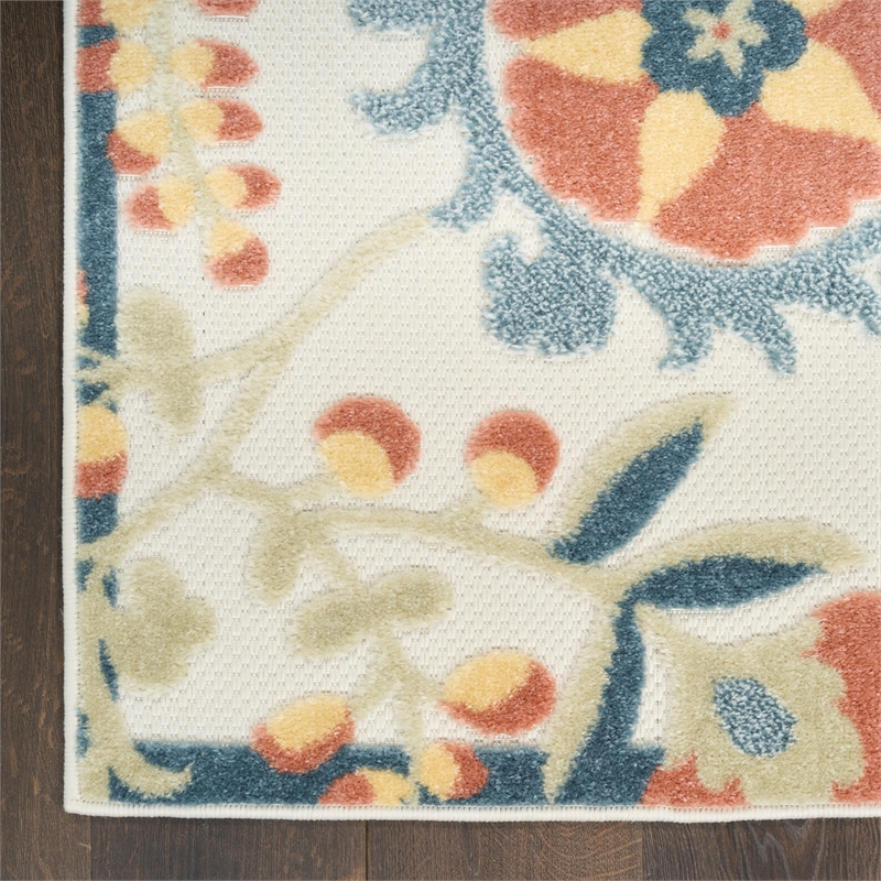 Nourison Home Aloha 5' x 8' Fabric Grey Multicolor Area Rug