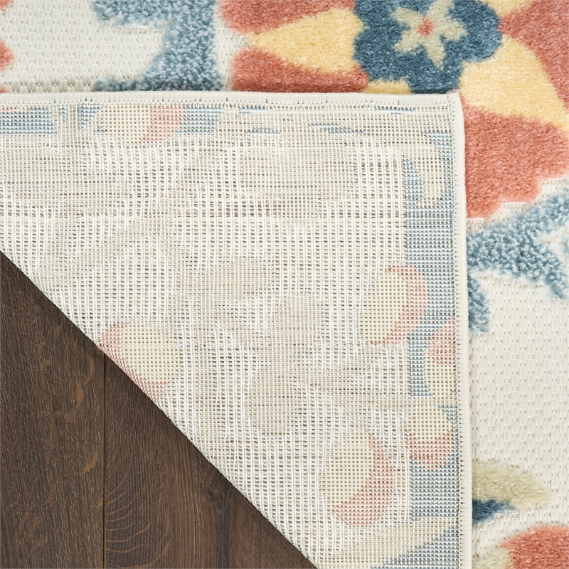 Nourison Home Aloha 5' x 8' Fabric Grey Multicolor Area Rug