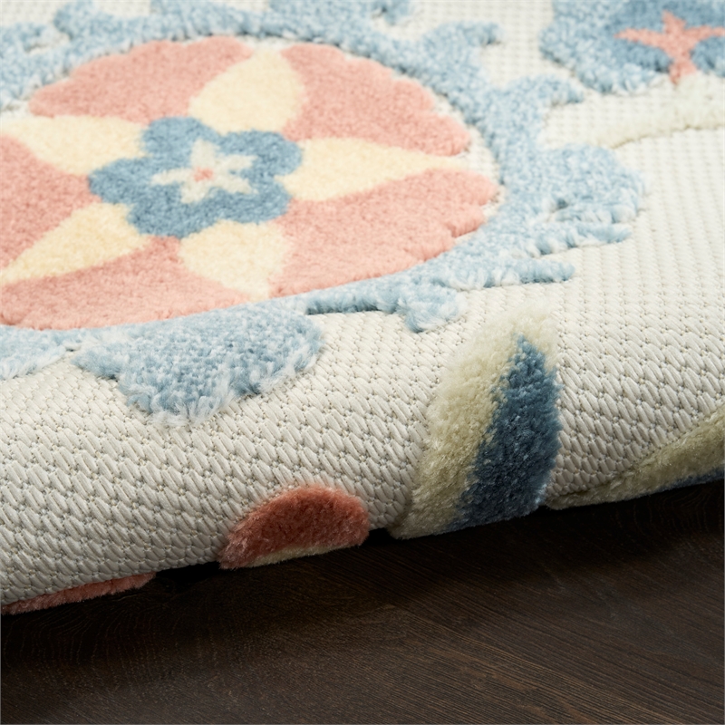 Nourison Home Aloha 5' x 8' Fabric Grey Multicolor Area Rug