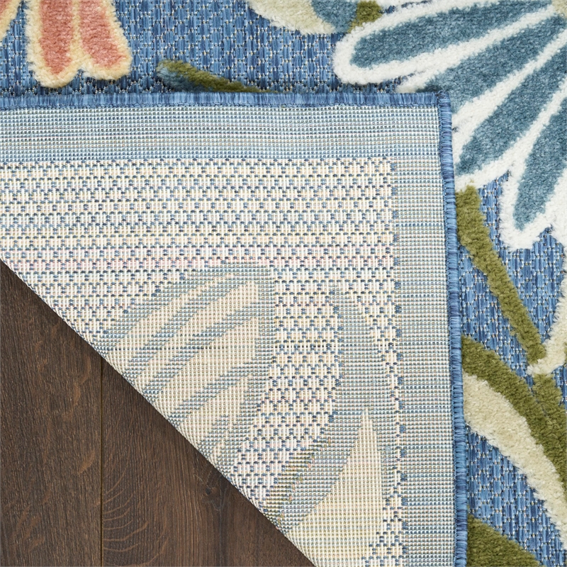 Nourison Home Aloha 5' x 8' Fabric Blue Sage Area Rug