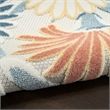 Nourison Home Aloha 5' x 8' Fabric Ivory Rose Area Rug
