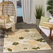 Nourison Home Aloha 5' x 8' Fabric Ivory Green Area Rug