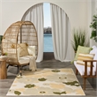 Nourison Home Aloha 5' x 8' Fabric Ivory Green Area Rug