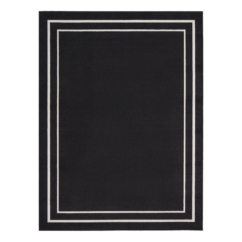 Nourison Home Nourison Essentials 7' x 10' Fabric Black Ivory Area Rug
