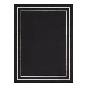 Nourison Home Nourison Essentials 7' x 10' Fabric Black Ivory Area Rug