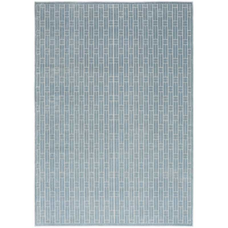 Nourison Home Washable Charm 6' x 9' PolyesterBlue Ivory Area Rug