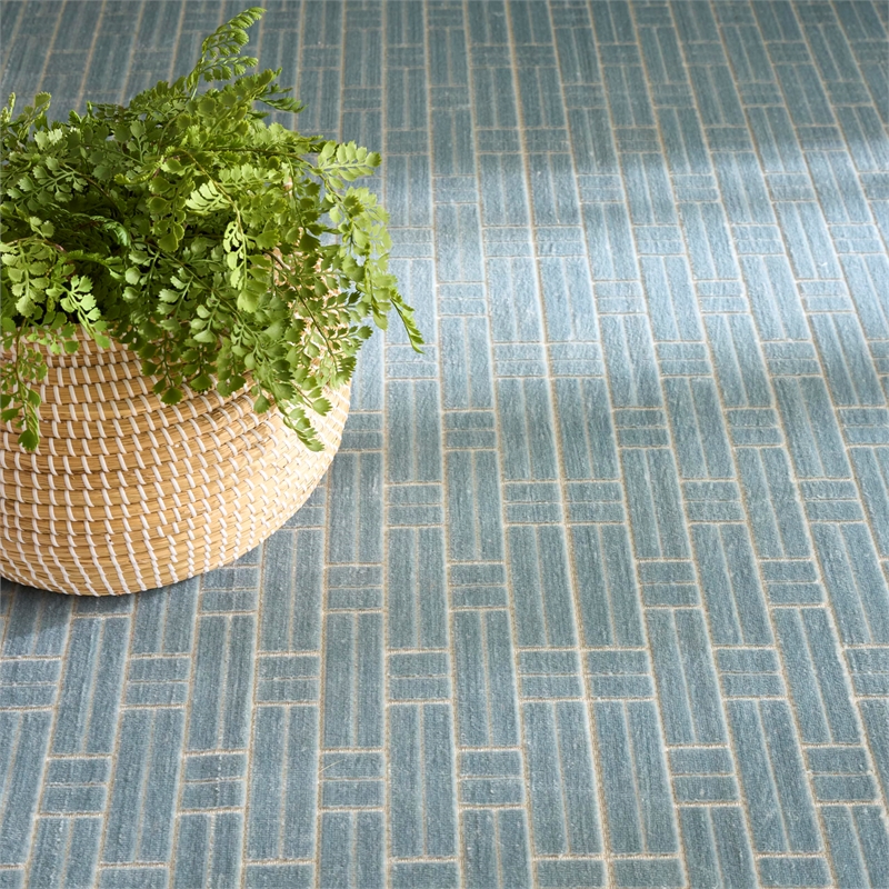 Nourison Home Washable Charm 6' x 9' PolyesterBlue Ivory Area Rug