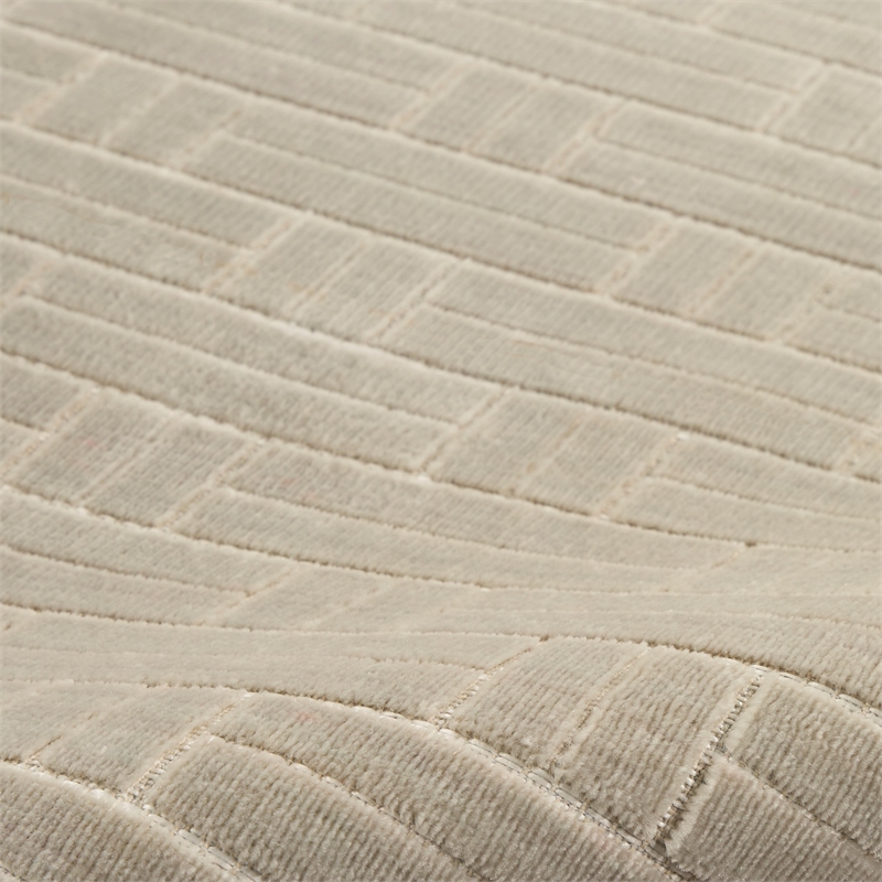 Nourison Home Washable Charm 6' x 9' Polyester Silver Ivory Area Rug