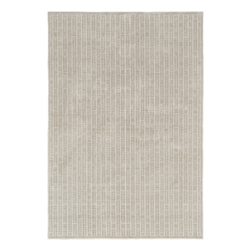 Nourison Home Washable Charm 6' x 9' Polyester Silver Ivory Area Rug