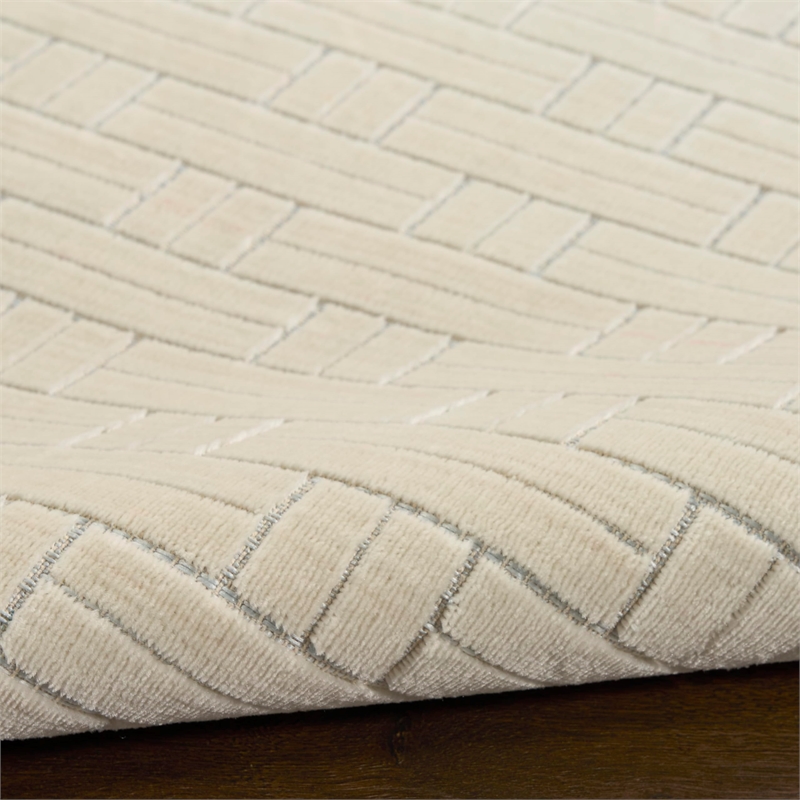Nourison Home Washable Charm 6' x 9' Polyester Ivory Area Rug