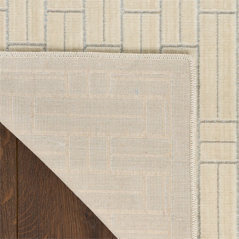 Nourison Home Washable Charm 6' x 9' Polyester Ivory Area Rug