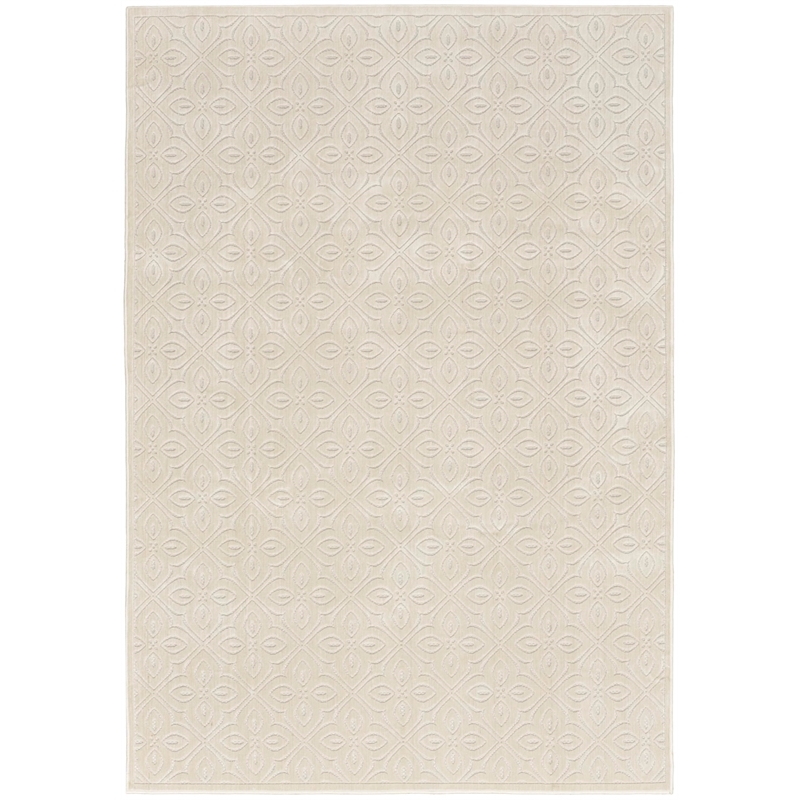Nourison Home Washable Charm 6' x 9' Polyester Ivory Area Rug