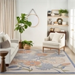 Nourison Home Aloha 8' x 11' Fabric Beige Multicolor Area Rug