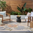 Nourison Home Aloha 8' x 11' Fabric Beige Multicolor Area Rug