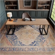 Nourison Home Vintage Washables 10' x 13' Polyester Blue Coral Area Rug