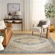 Nourison Home Vintage Washables 10' x 13' Polyester Blue Green Area Rug