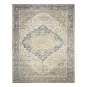 Nourison Home Vintage Washables 10' x 13' Polyester Blue Green Area Rug