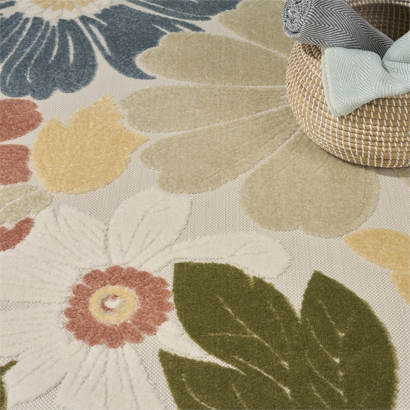 Nourison Home Aloha 9' x 12' Fabric Multicolor Area Rug