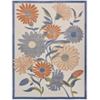 Nourison Home Aloha 9' x 12' Fabric Beige Multicolor Area Rug