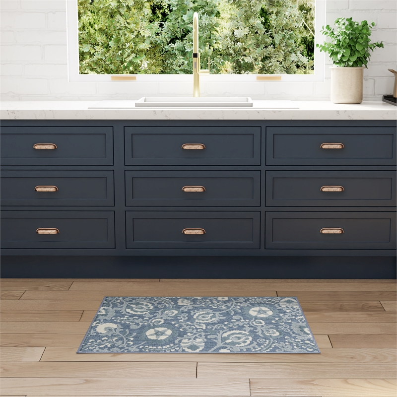 Nourison Home Aloha 3' x 4' Fabric Blue Area Rug